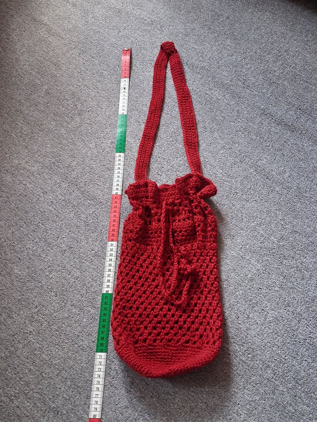 Borse: Gehäkelte Handtasche Rot, Wolle, handmade – Usato da Wald ZH venduto da e8e 3