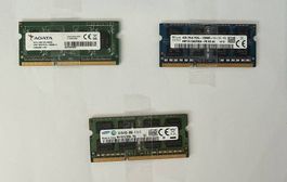 RAM-Module für Laptops (ADATA, SK hynix, Samsung) 