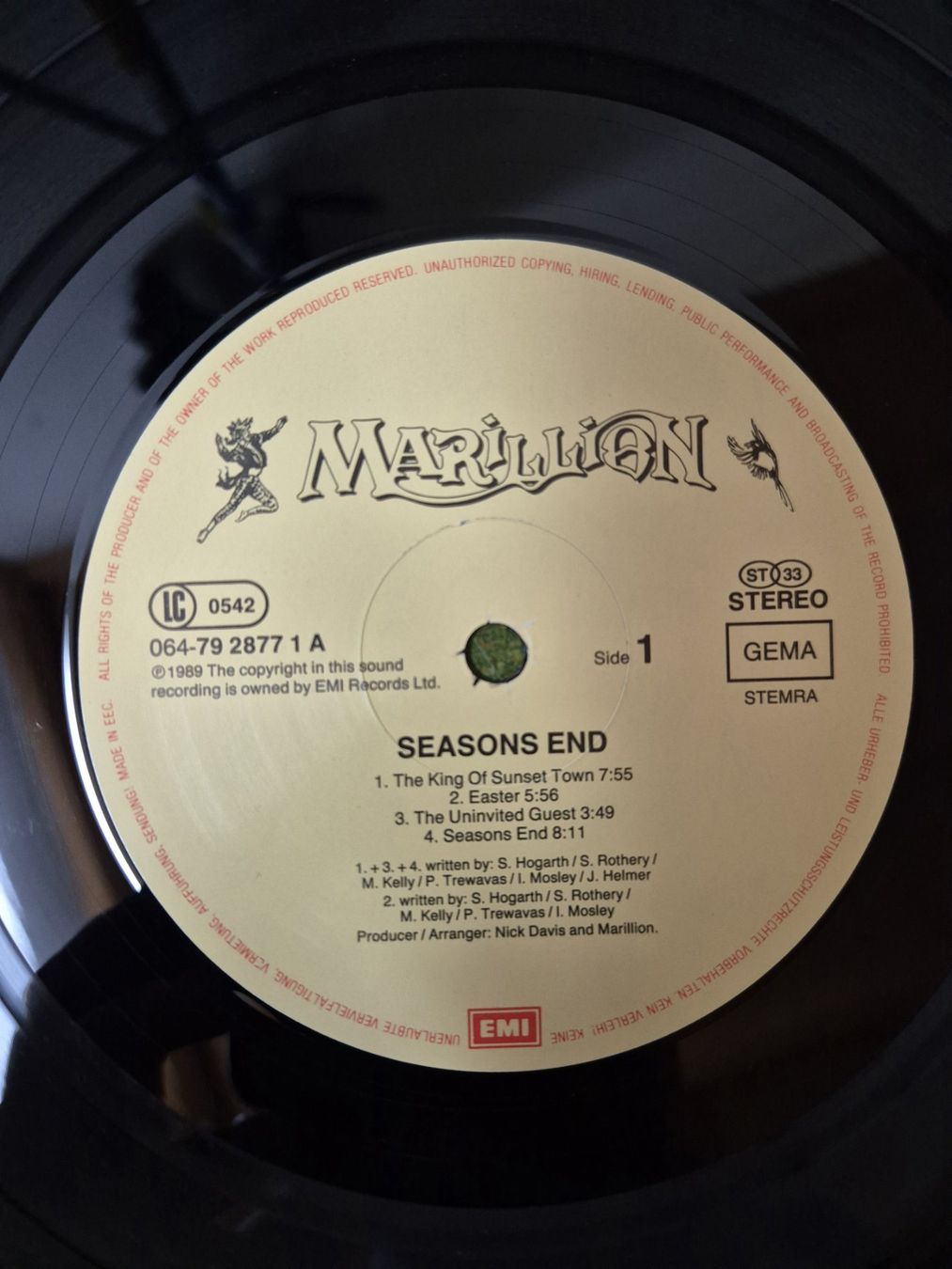 Vinyles: Marillion – Seasons End – D'occasion à Bogis-Bossey par VNT-GE.ch 6
