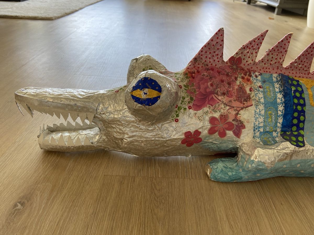 Tutte le decorazioni: Krokodil Dekoobjekt handgefertigt bunt  – Usato da Hausen am Albis venduto da Cordula78 1