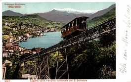 Lugano colla Ferrovia funiculare del S. Salvatore