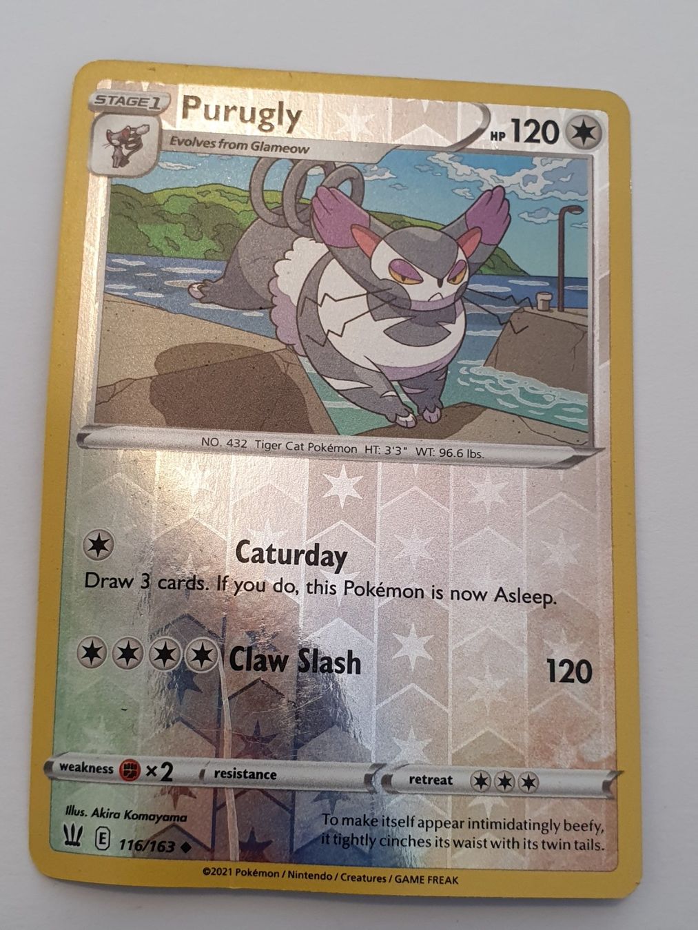 Pokémon Carte collezionabili: Purugly / 2021 Pokémon / Reverse Holo – Usato da Oberdorf BL venduto da BaldenEagle