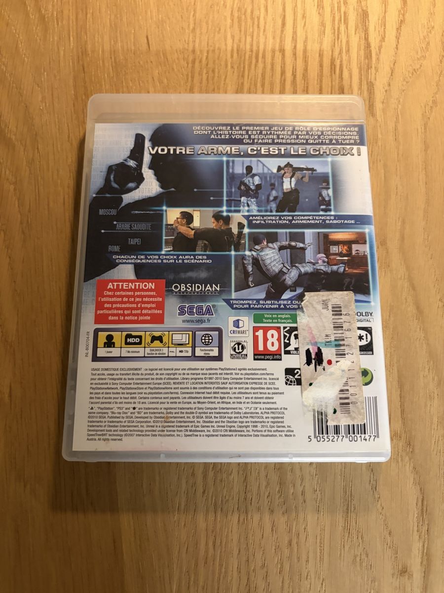 Sony Jeux: Alpha Protocol - PlayStation 3 – D'occasion à Pully par FunkyGames 1