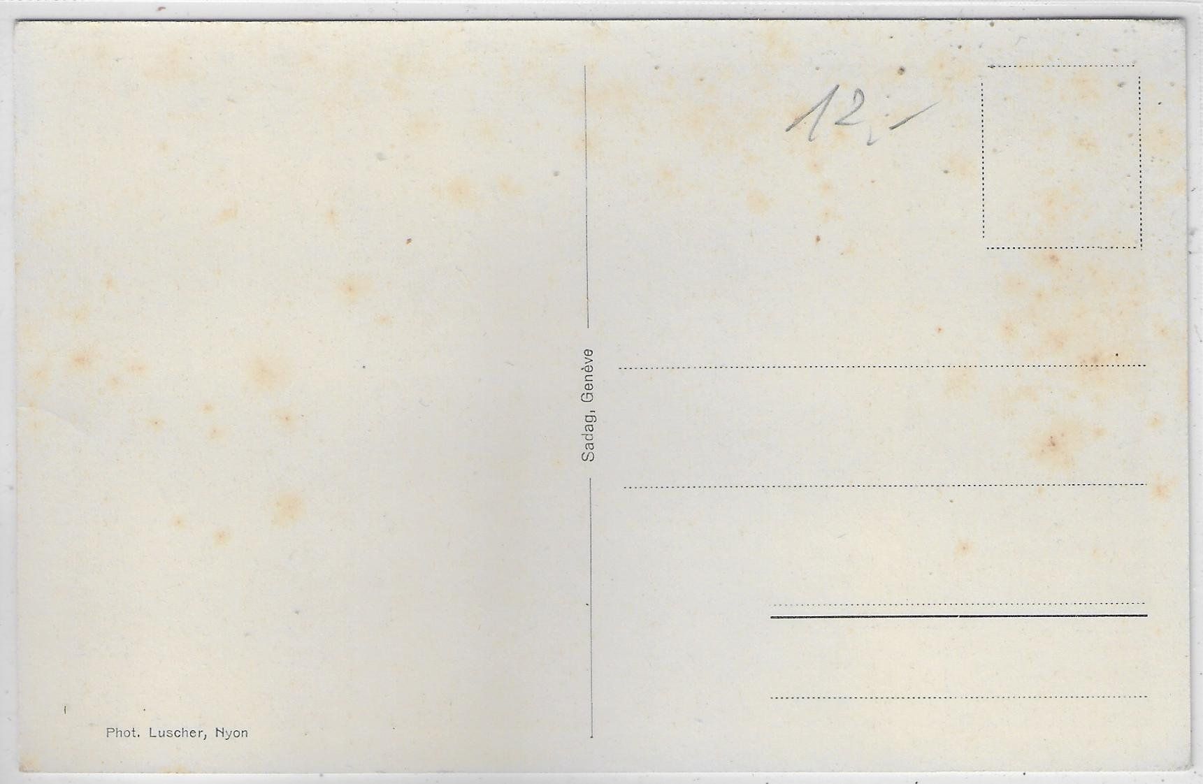 Cartoline postali: Les Rives de Prangins - Tennisplatz – Difettoso da Ettingen venduto da Kartenplanet 1