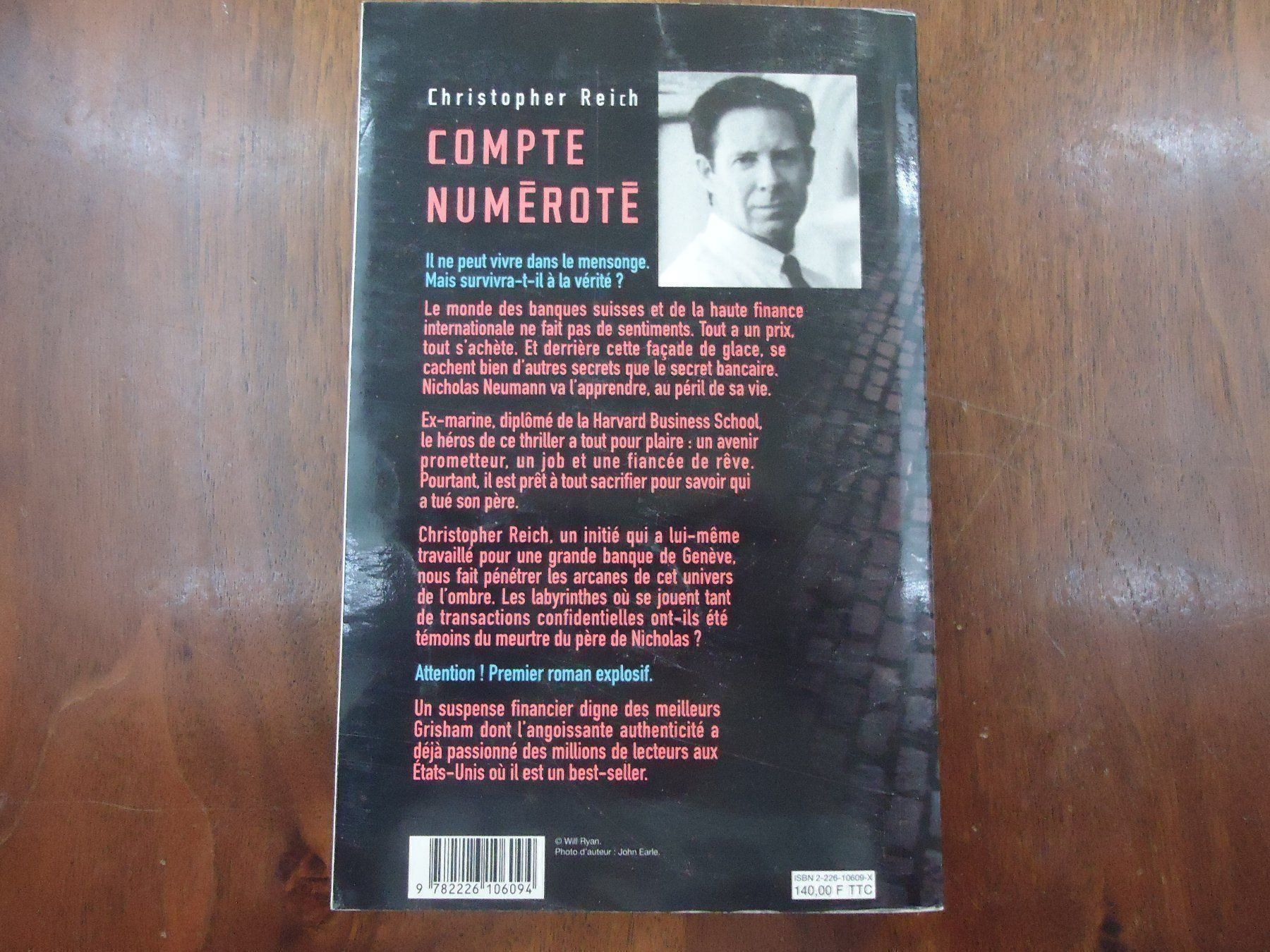 Libri: Compte numéroté - Christopher Reich – Usato da Vessy venduto da bm.par 1