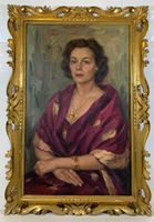 Mario Ferrazzi - elegante Dame in stilvollem Rahmen