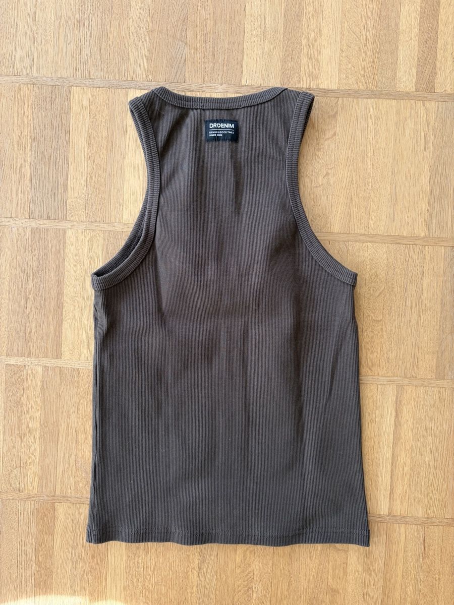 Top: Dr. Denim geripptes Tanktop, Grösse L – Nuovo (secondo la descrizione) da Zürich venduto da bib_ds9n 1