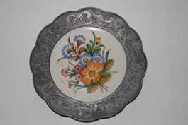 BASSANO ASSIETTE MURALE CERAMIQUE ETAIN
