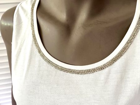 Damen Tanktop weiss, Silber-Deko, "GerryWeber", Gr.42