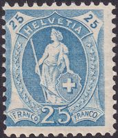 1906: Stehende Helvetia: 93B postfrisch **, Kat: 500.-