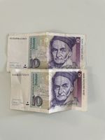 2 x 10 Deutsche Mark Noten
