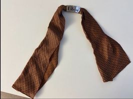 Dior Seidenschal braun mit Logo-Spange guter Zustand