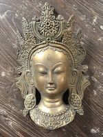 Tibetische Messingmaske Tara