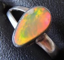 Opal Silber 925 Fingerring Gr. 52