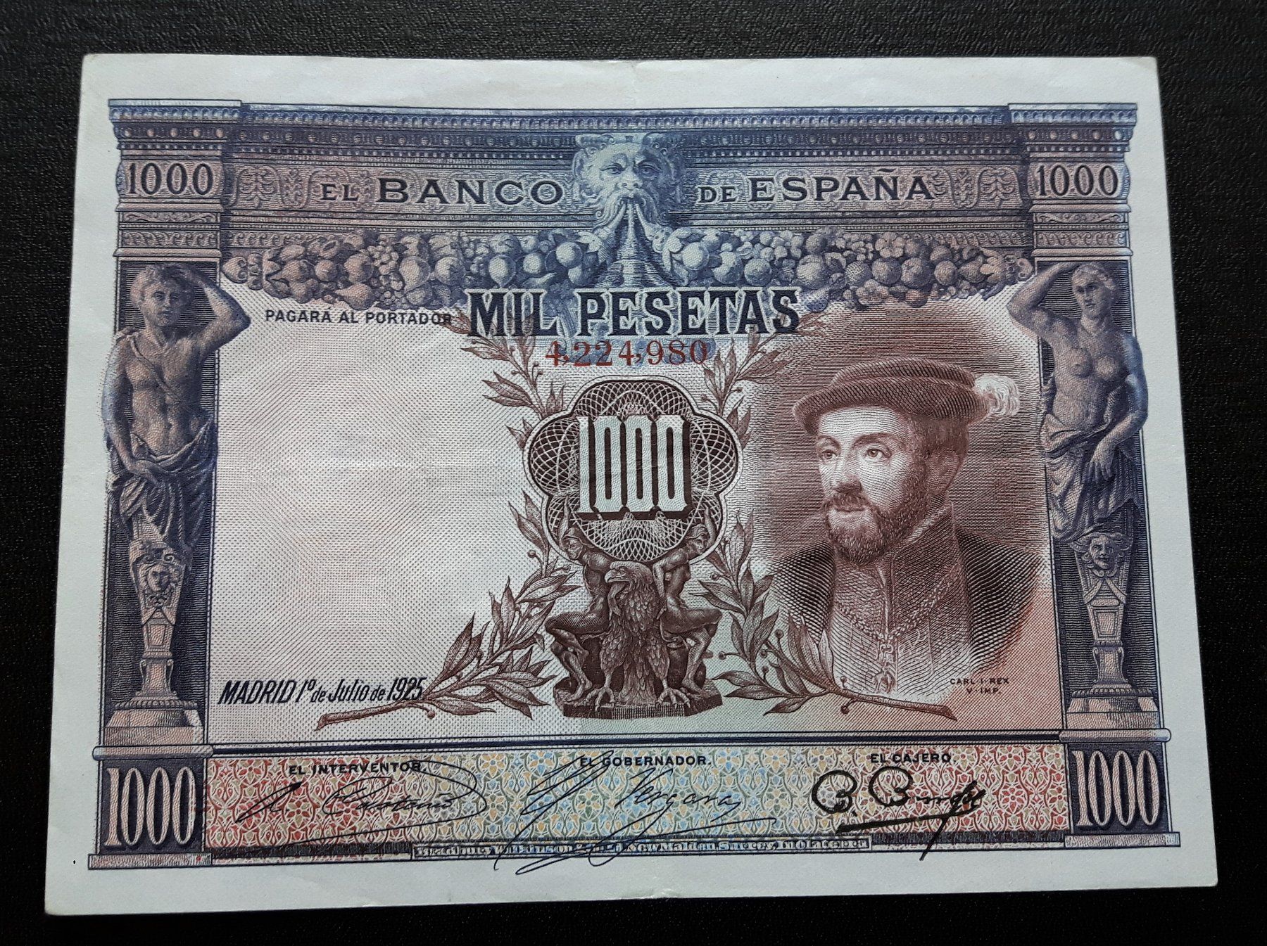 Banconote: 1000 Pesetas 1925 – Usato da Zürich venduto da brinkosos