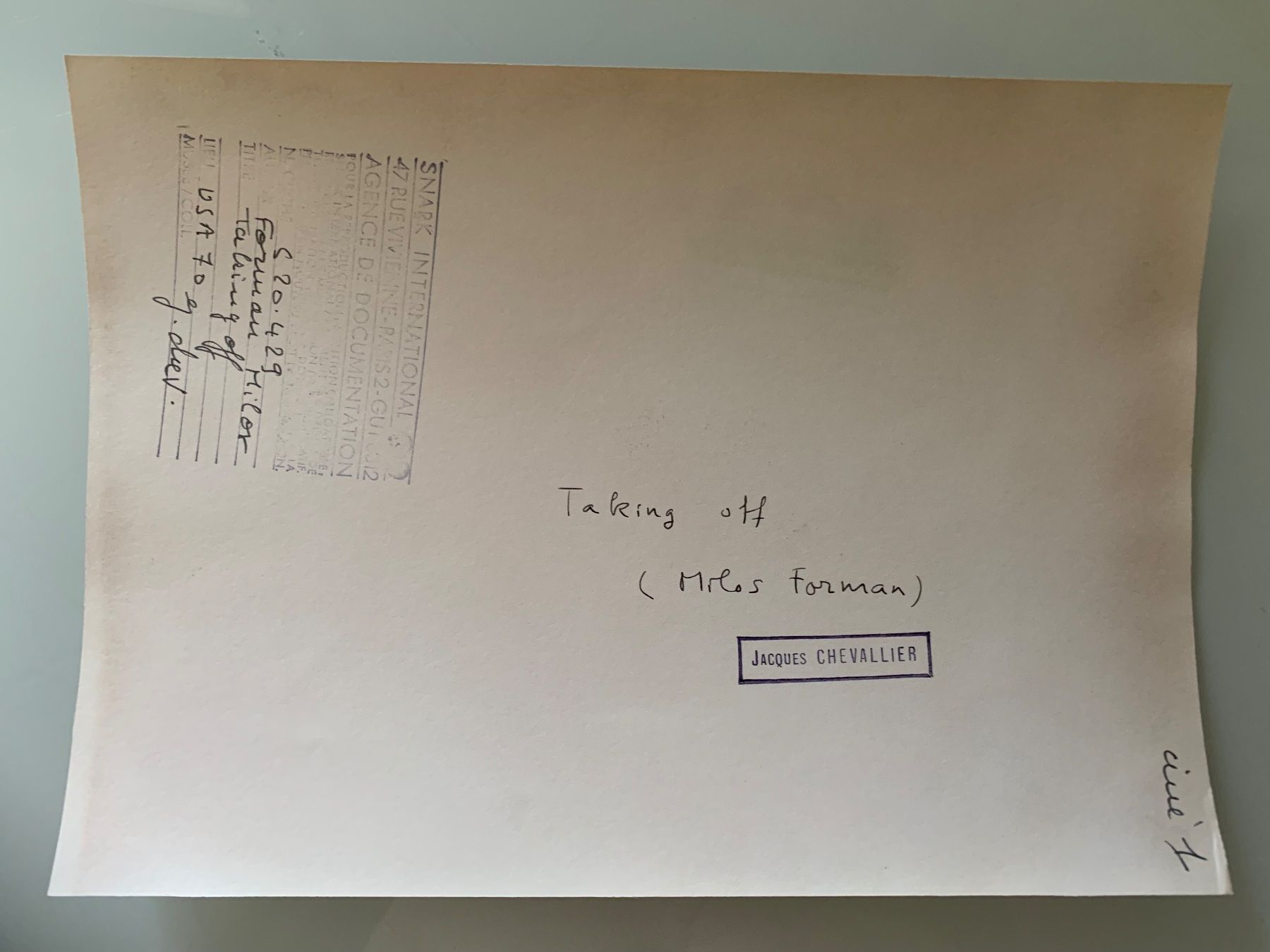 Poster & Bilder: Foto aus Taking off 1970 Milos Forman – Gebraucht aus Bern von Artbrokerswitzerland 1