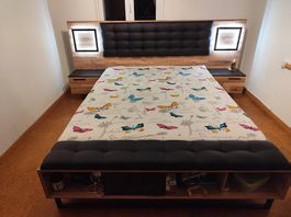Bett-Set (komplett): Bettgestell, Matratze+Lattenroste (neu)