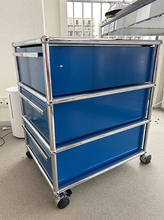 Banconi: USM Haller Rollcontainer / Rollkorpus - Enzianblau – Usato da Zürich venduto da ncm3010 1