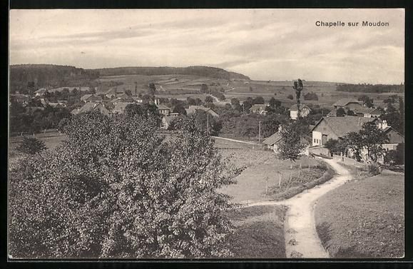 Cartoline postali: AK Chapelle sur Moudon, Vue Générale – Usato da Berlin venduto da bartko-reher