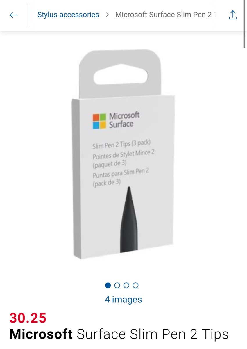 Microsoft Penna & Evidenziatori: Surface slim pen 2 tips (3Pack) Price Negociable – Nuovo e nell'imballaggio originale da Puidoux venduto da Sdrummat 2