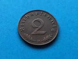 Drittes Reich   2 Reichspfennig 1939 E   VZ +