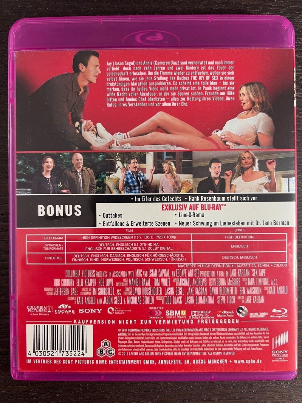 Tutti i DVDs: Sex Tape – Usato da Zürich venduto da Blu-ray_ZH 1