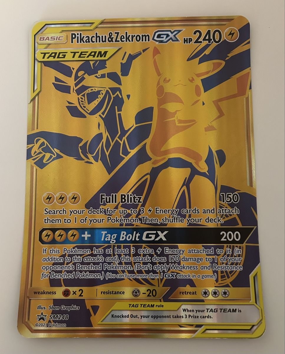 Pokémon Carte collezionabili: Pikachu & Zekrom GX Carte Jumbo – Nuovo (secondo la descrizione) da sion venduto da Sarah_BR19