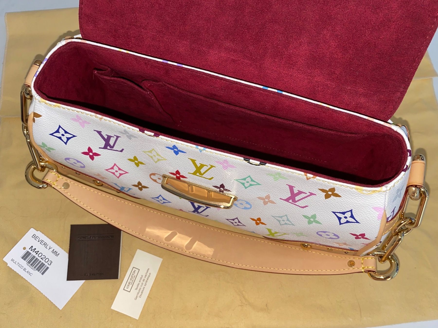 Louis Vuitton Borse da donna: Original Louis Vuitton BEVERLY MM Blanc Multicolor Quittung – Nuovo e nell'imballaggio originale da Suhr venduto da 1stclass 8