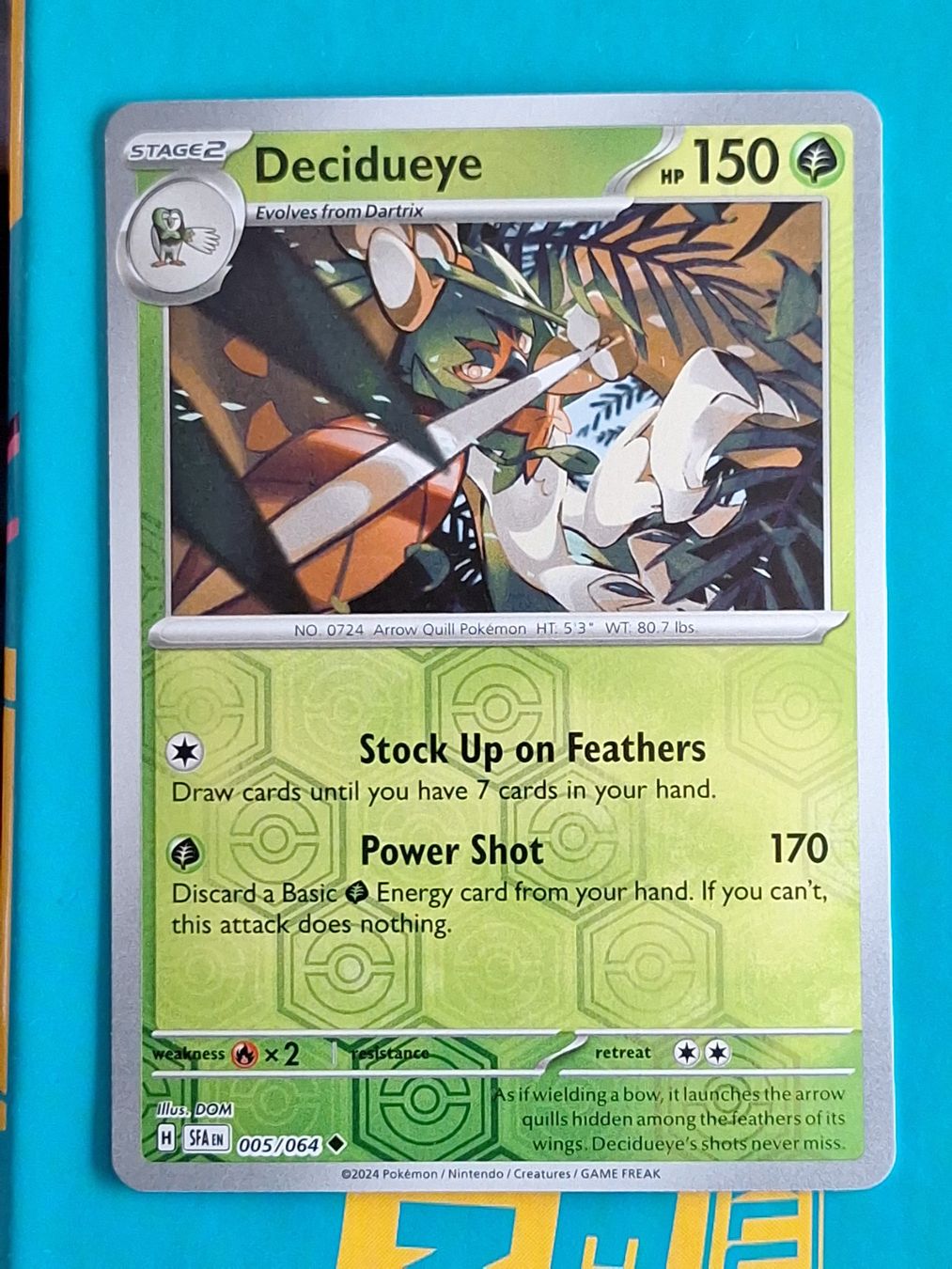 Pokémon Carte collezionabili: Decidueye - Reverse Holo - Pokemon Shrouded Fable – Usato da Altstätten SG venduto da GGsGameshop