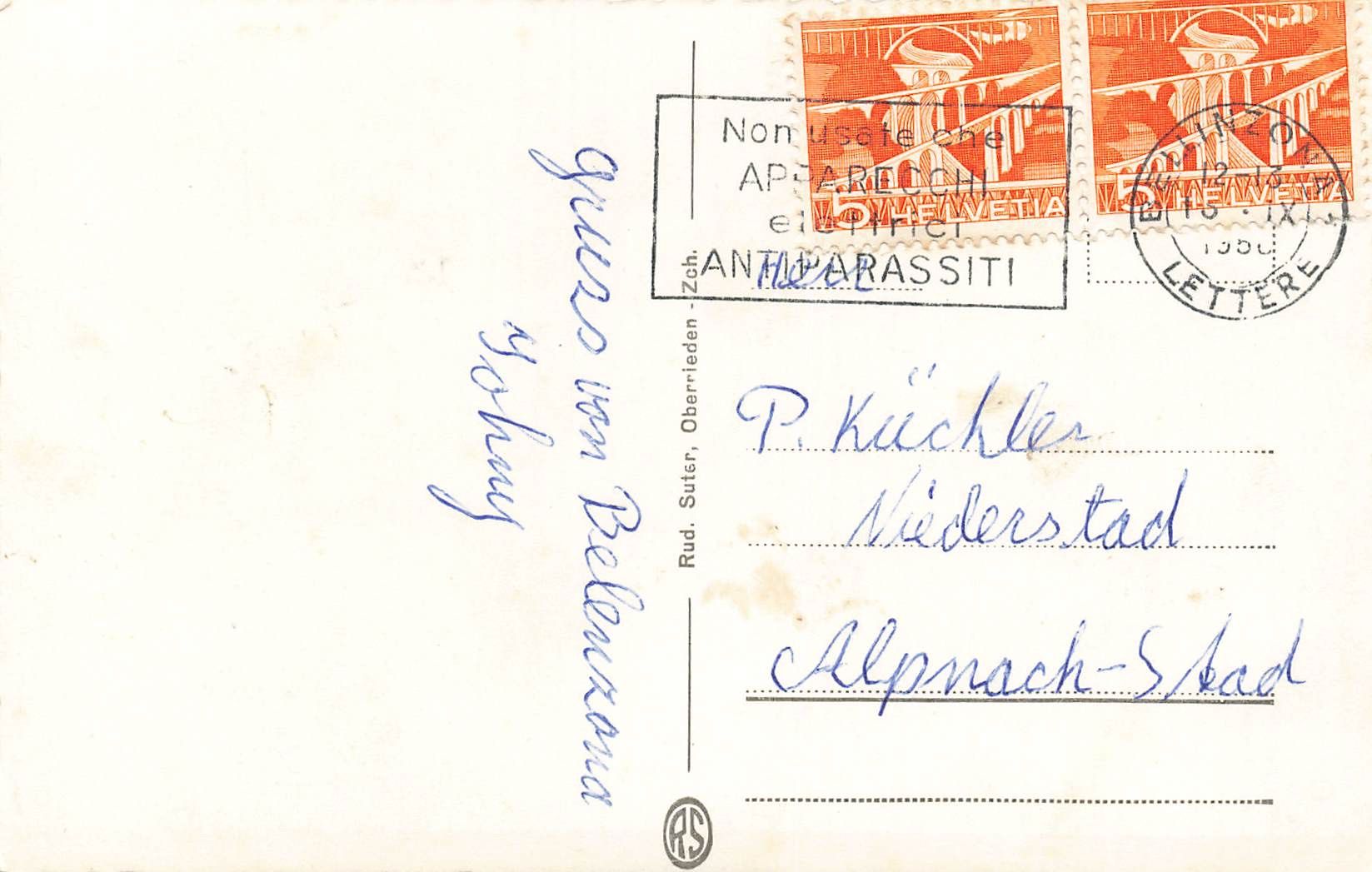 Cartoline postali: Bellinzona – Usato da Biasca venduto da Blenio71 1