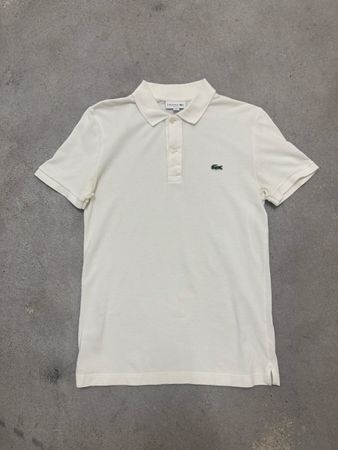 Polo Lacoste blanc Slim Fit taille FR 3 bon état