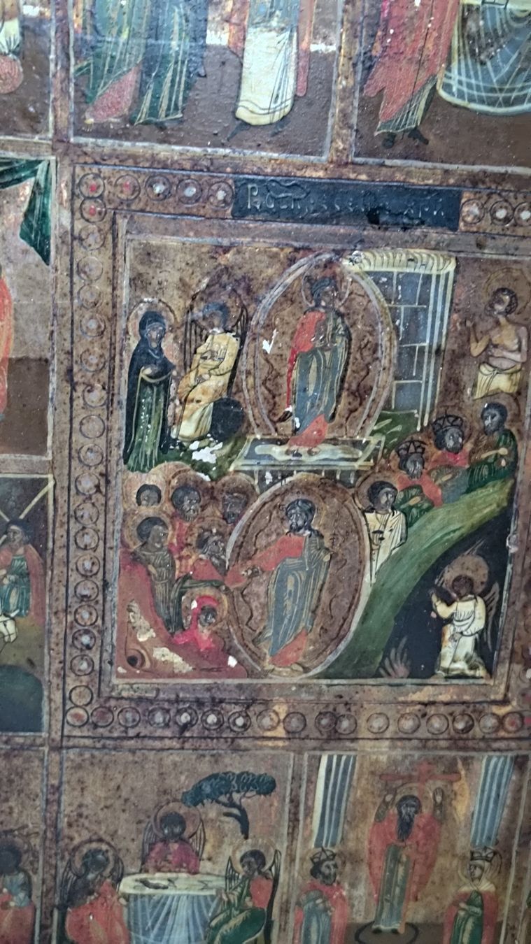 Dipinti: Icona russa della Anastasis e Dodekaorton. Primi '900. – Usato da Lugano venduto da fbo_82wg 4