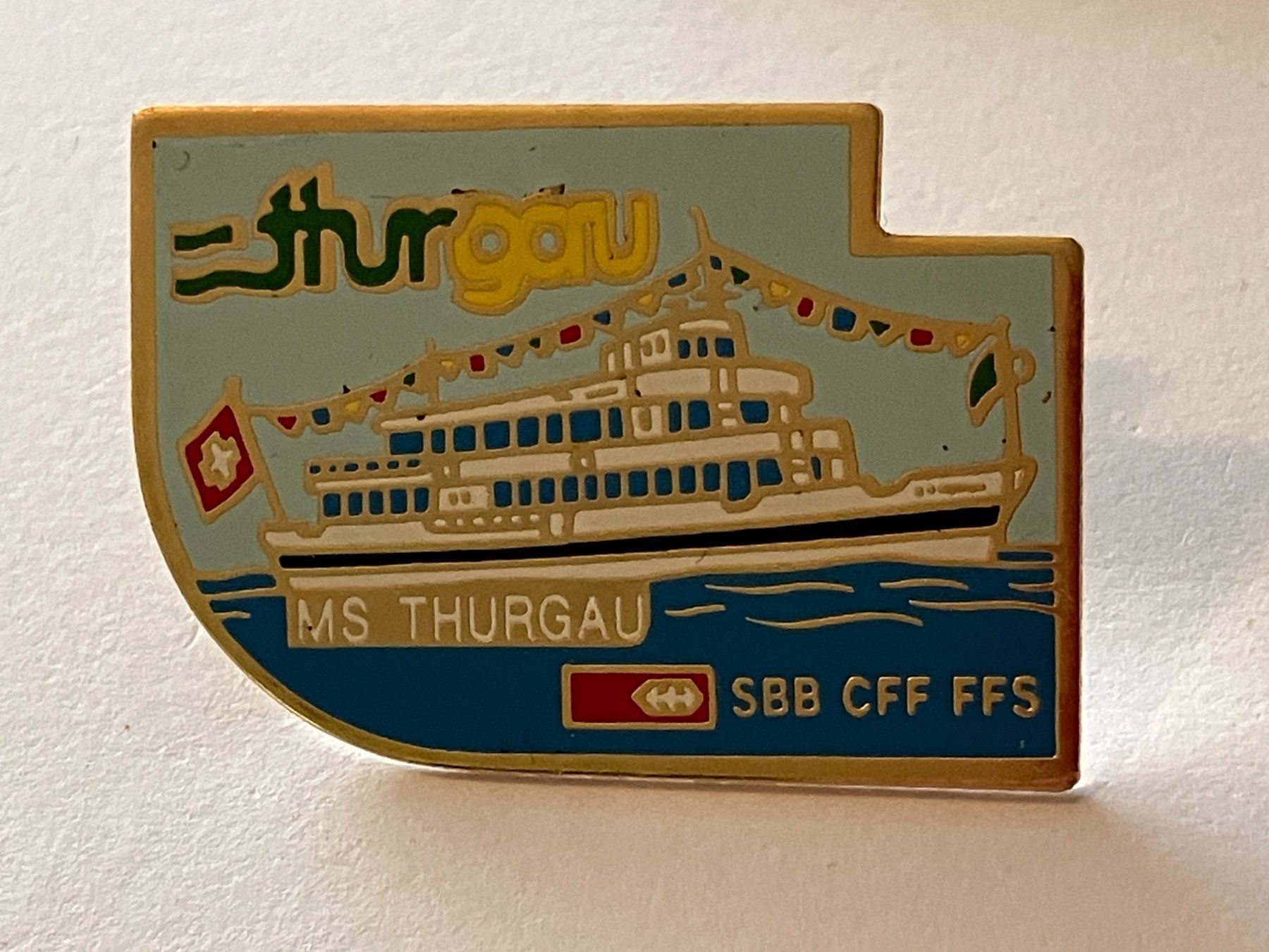 Placchette & Badge: 1 Pin SBB Schifffahrt MS Thurgau – Usato da Basel venduto da djwwpp