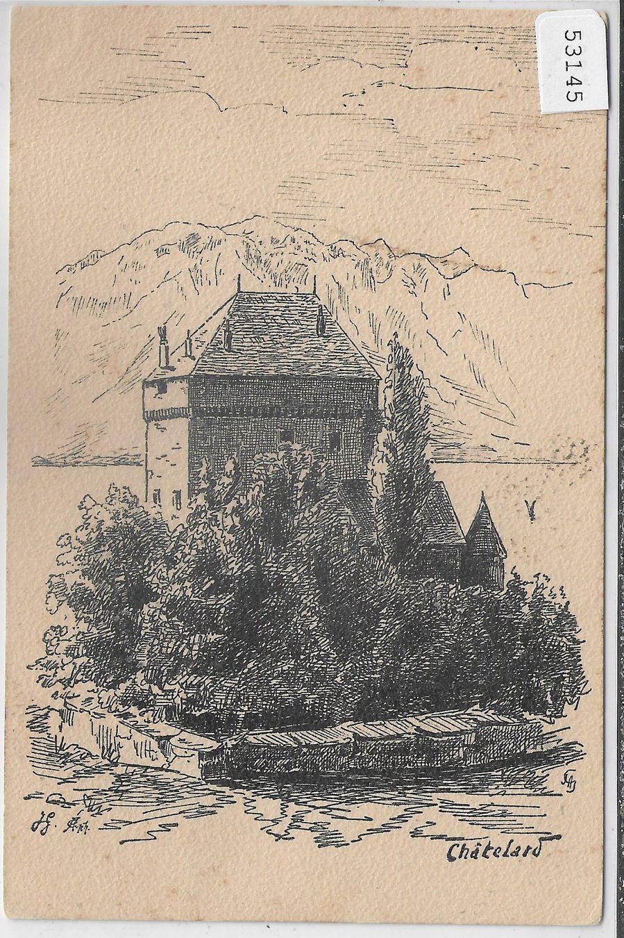 Ansichtskarten: Chateau Chatelard - Künstlerkarte – Gebraucht aus Ettingen von Kartenplanet