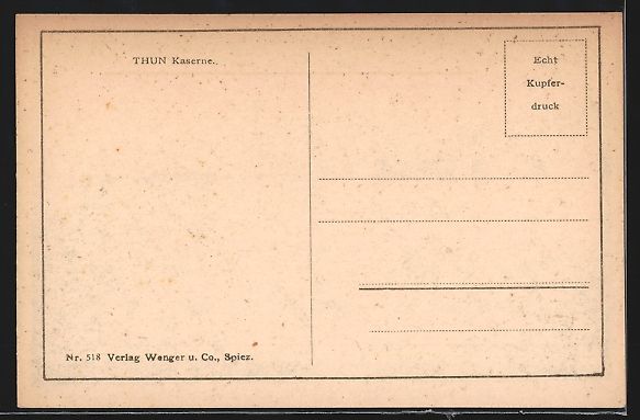 Cartes postales: AK Thun, Kaserne mit Strasse – D'occasion à Berlin par bartko-reher 1