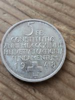 5 Franken 1948 Gedenkmünze Zustand gut