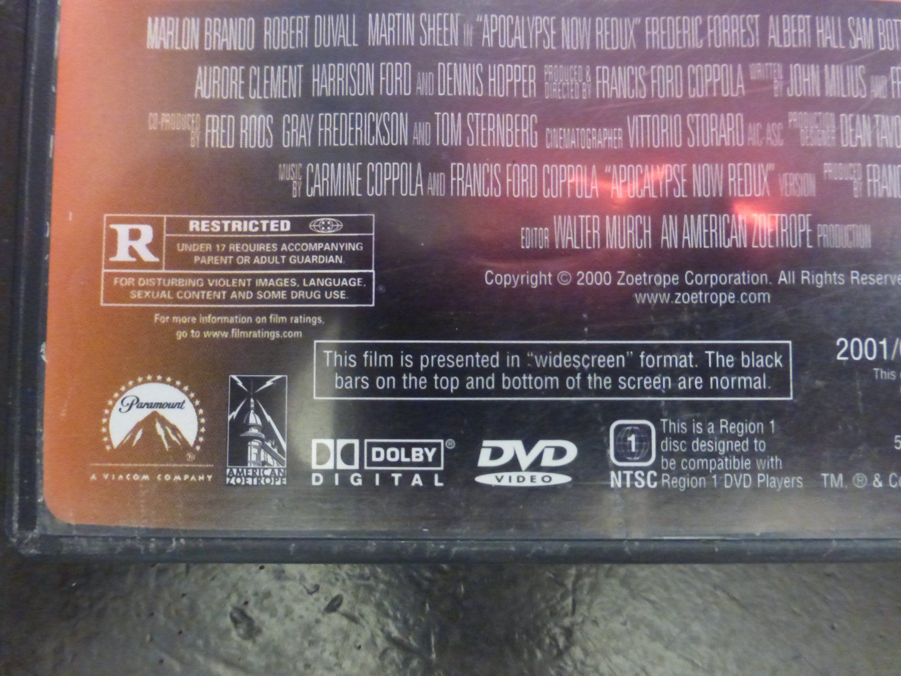 Tutti i DVDs: Apocalypse Now! Redux DVD – Usato da Zumikon venduto da psisound 4