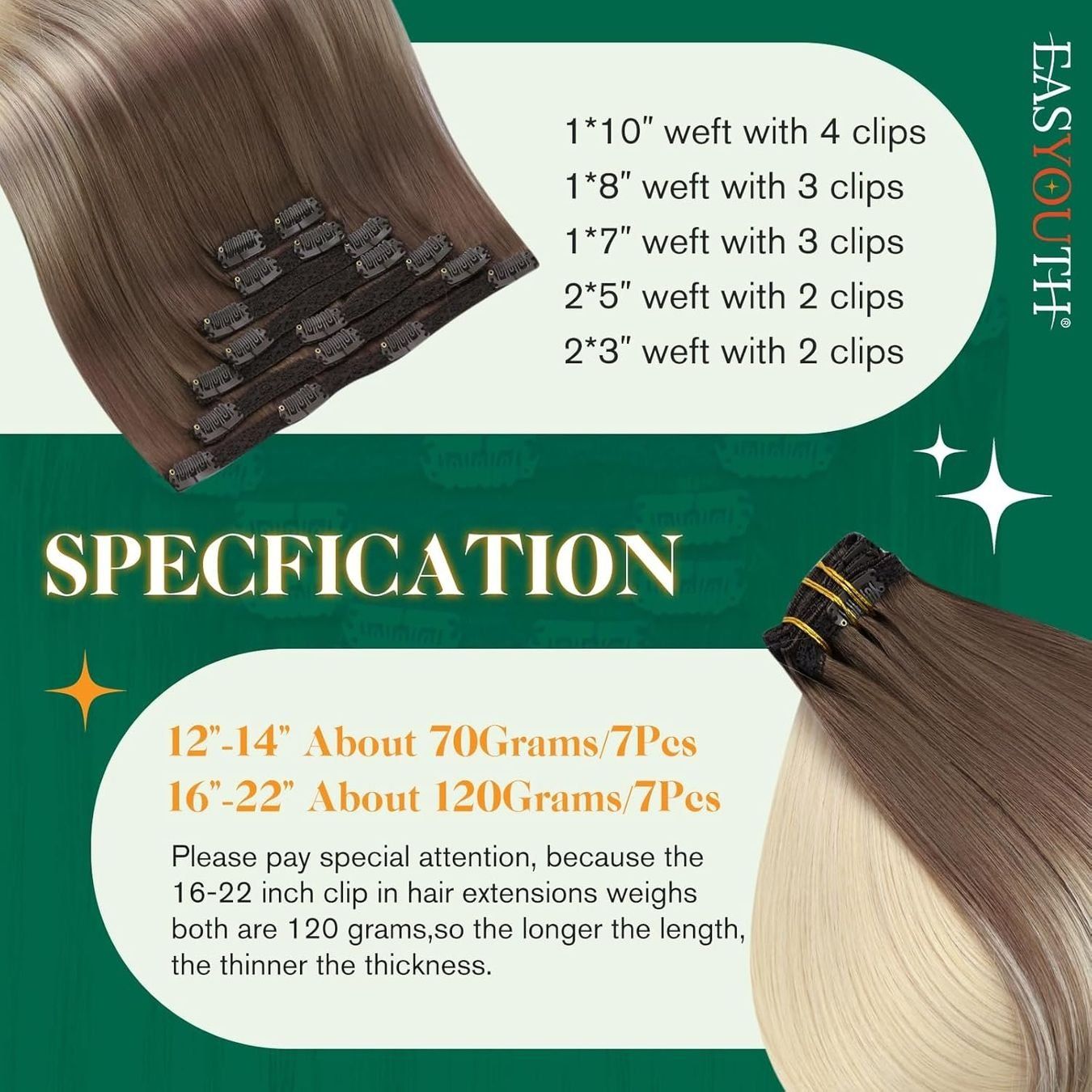Parrucche: Echthaar Clip Extensions Ombre Blond – Nuovo (secondo la descrizione) da Opfikon venduto da onlineschweiz 1
