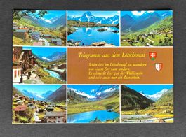 AK Telegramm aus dem Lötschental