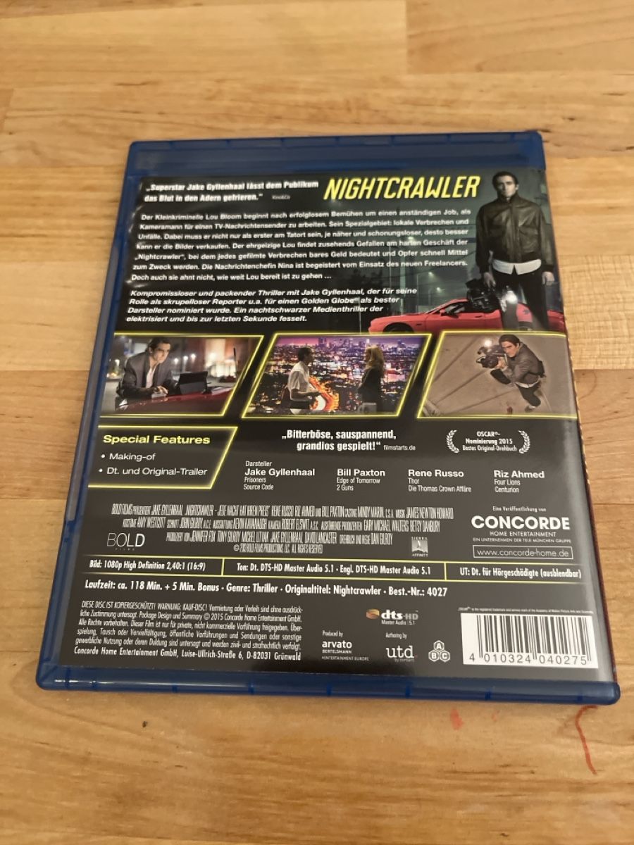 Alle DVDs: Nightcrawler Blu Ray – Gebraucht aus Sargans von pat_lqj7 1