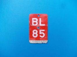 Velonummer / Fahrradnummer BL 85