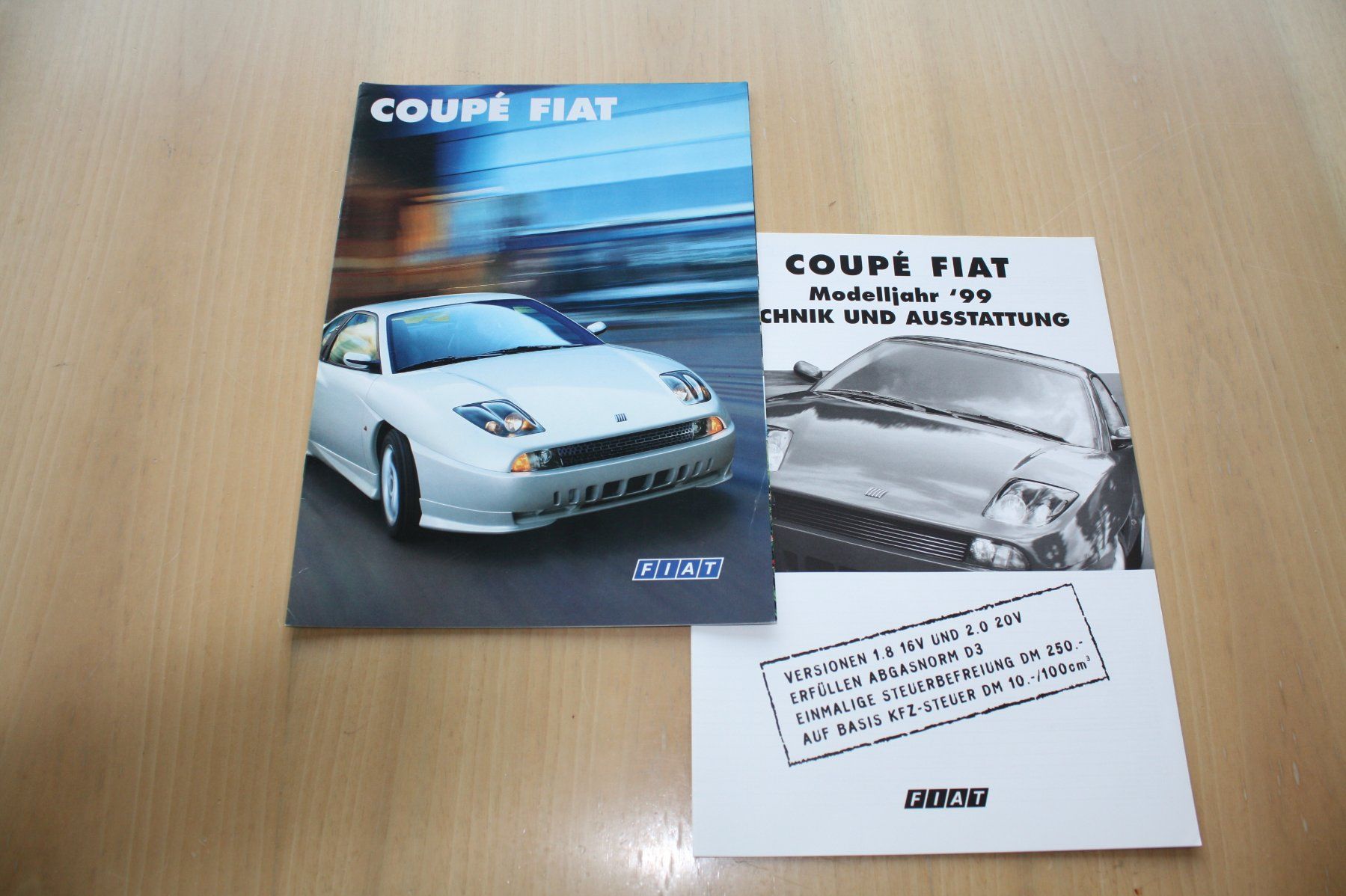 Fiat Documents: Fiat Coupé Prospekt 5/1999 – D'occasion à Wikon par erwin400