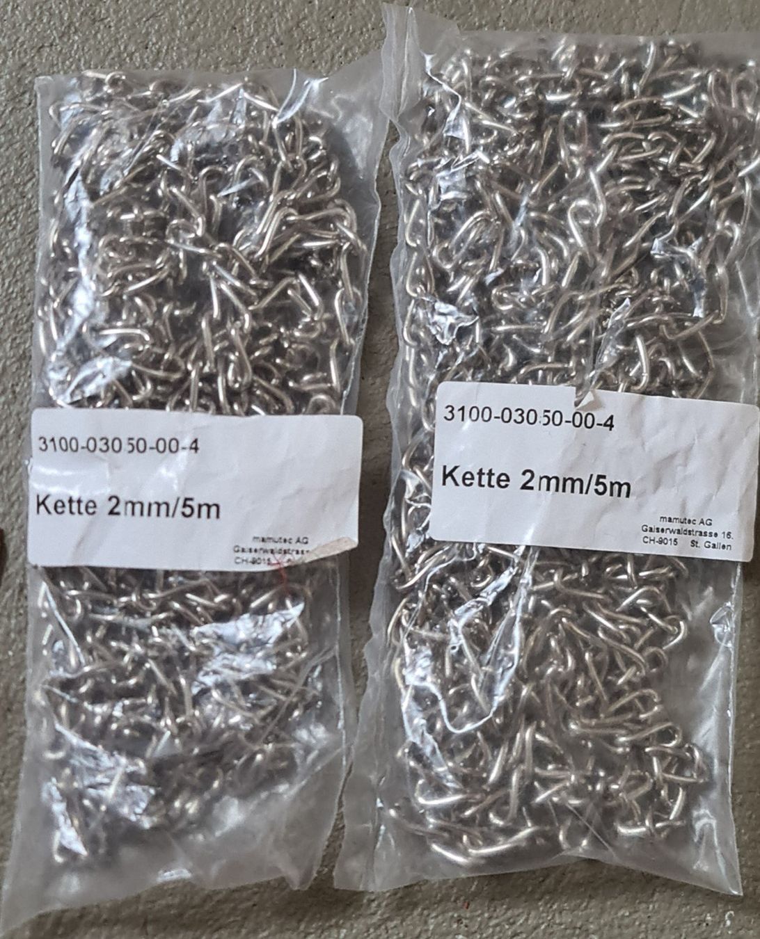 Tutti gli attrezzi: 2 Stück 2mm 5m Kette Eisenkette – Nuovo e nell'imballaggio originale da Uerkheim venduto da Kaufoption
