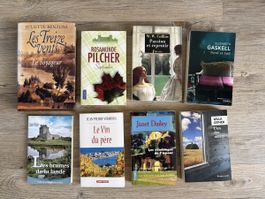 Lot de 8 livres- Pilcher - Gaskell - Collins - Benzoni ....