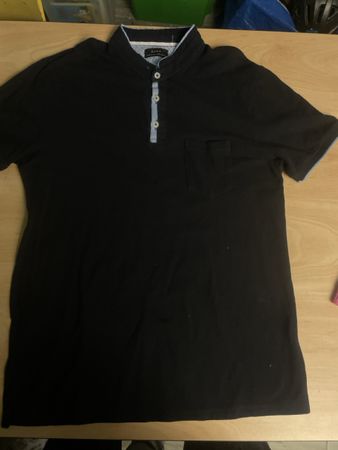 Zara Poloshirt, Stehkragen, Herren, blau, Grösse XL