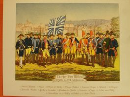 ZÜRICH, MILITÄR, FARBLITHOGRAPHIE 1867