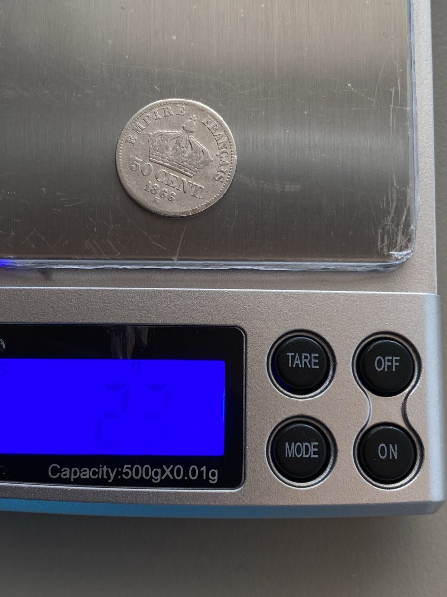 Alle Münzen: France - 50 centimes 1866 K - AG – Gebraucht aus Payerne von Mike1682 2