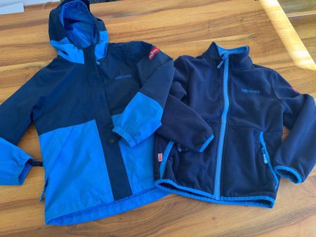 Trollkids Jacken Set blau Fleece Jacke & Allwetterjacke 128