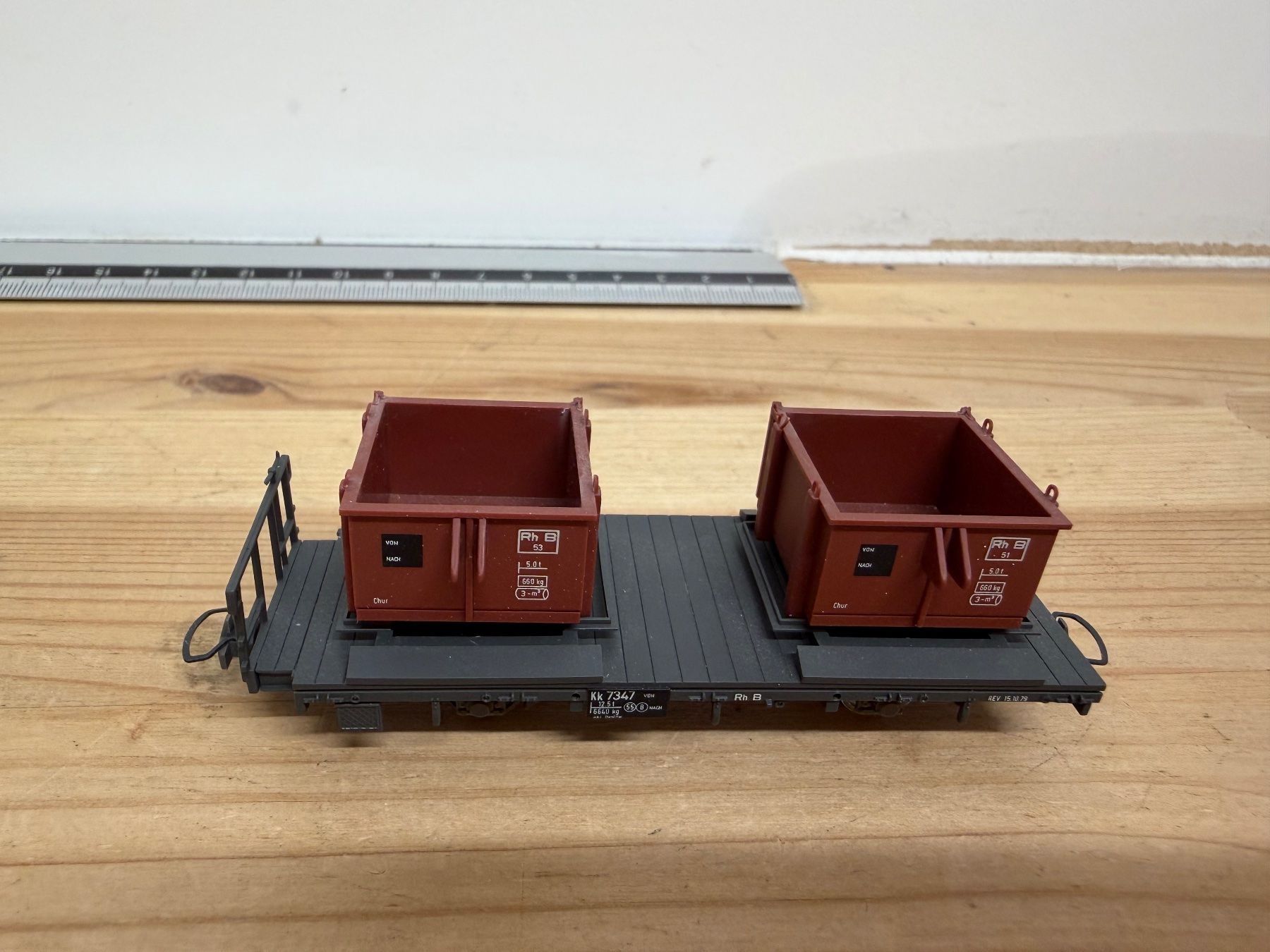 Bemo Modellini di ferrovie: Bemo 2258 Kiestransportwagen – Usato da Büsserach venduto da ModellbahnDepot 1