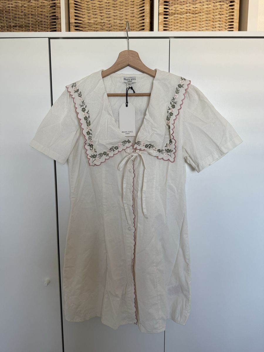 Vestiti: Brave Soul Button Front Mini Tea Dress  – Nuovo e nell'imballaggio originale da Meyrin venduto da inxcal